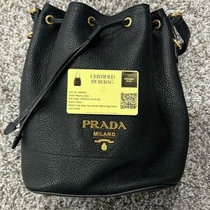 Dual Strap Top Handle Bucket Bag Vitelli Daino Small